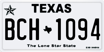 TX license plate BCH1094