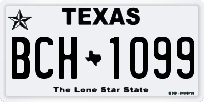 TX license plate BCH1099