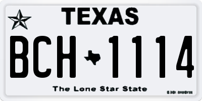 TX license plate BCH1114