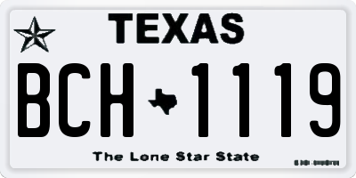TX license plate BCH1119
