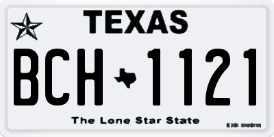 TX license plate BCH1121