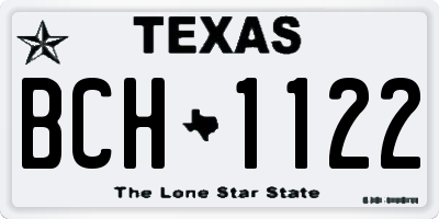 TX license plate BCH1122