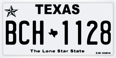 TX license plate BCH1128