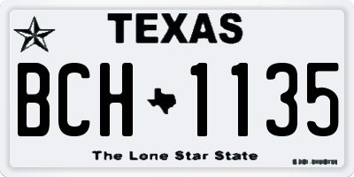 TX license plate BCH1135