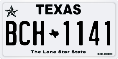 TX license plate BCH1141