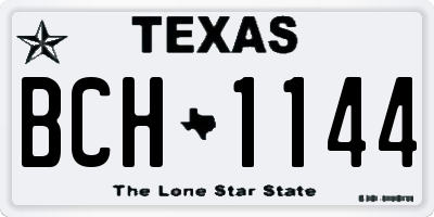 TX license plate BCH1144