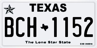 TX license plate BCH1152