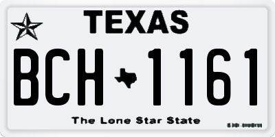 TX license plate BCH1161
