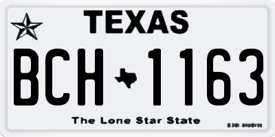 TX license plate BCH1163