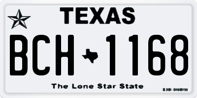 TX license plate BCH1168