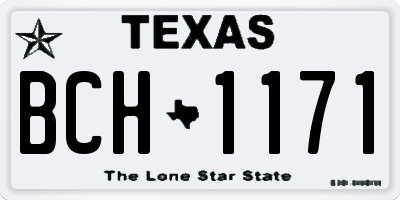 TX license plate BCH1171