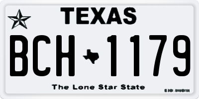 TX license plate BCH1179