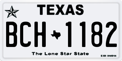 TX license plate BCH1182