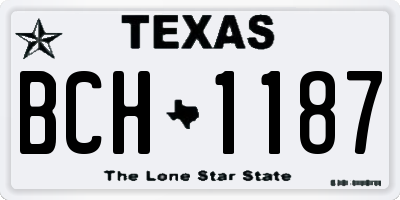 TX license plate BCH1187