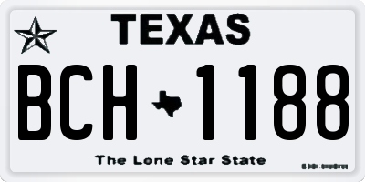 TX license plate BCH1188