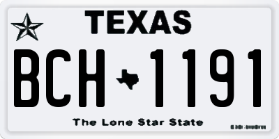 TX license plate BCH1191