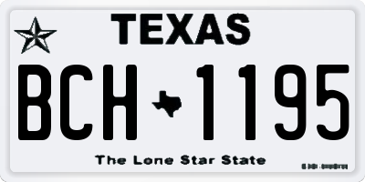 TX license plate BCH1195