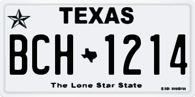 TX license plate BCH1214