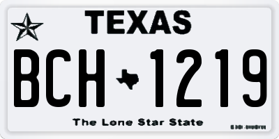 TX license plate BCH1219