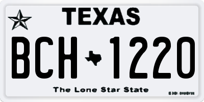 TX license plate BCH1220
