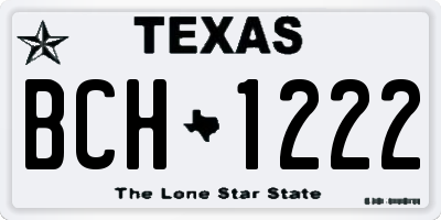 TX license plate BCH1222