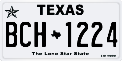 TX license plate BCH1224