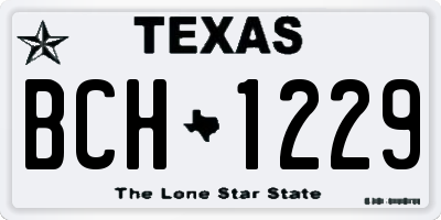 TX license plate BCH1229