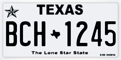 TX license plate BCH1245
