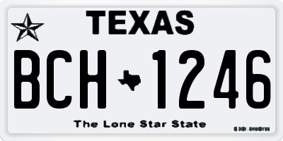 TX license plate BCH1246