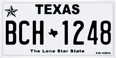 TX license plate BCH1248