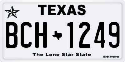 TX license plate BCH1249