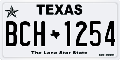 TX license plate BCH1254