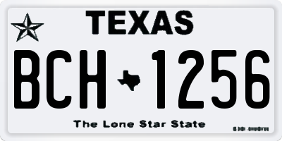 TX license plate BCH1256
