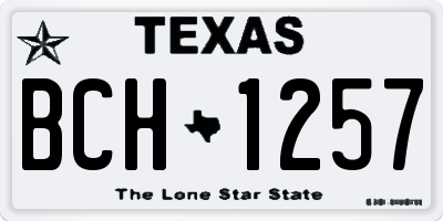 TX license plate BCH1257