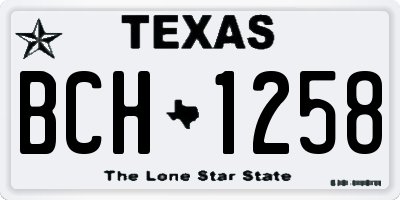TX license plate BCH1258