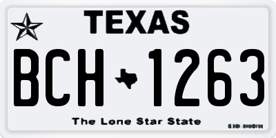 TX license plate BCH1263