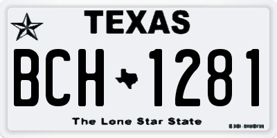TX license plate BCH1281
