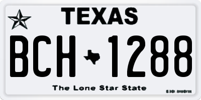 TX license plate BCH1288
