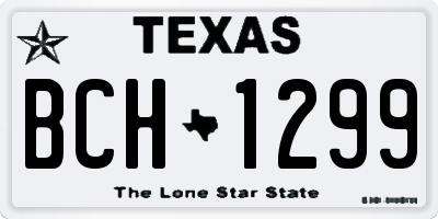TX license plate BCH1299