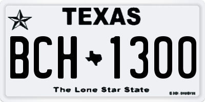 TX license plate BCH1300