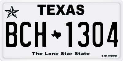 TX license plate BCH1304