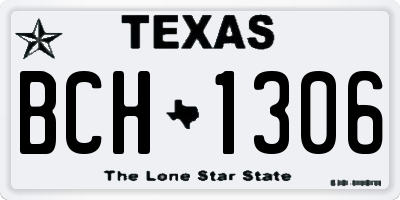 TX license plate BCH1306