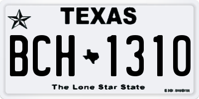 TX license plate BCH1310