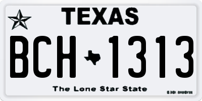 TX license plate BCH1313
