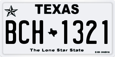 TX license plate BCH1321