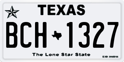 TX license plate BCH1327