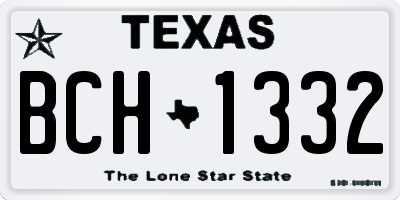 TX license plate BCH1332
