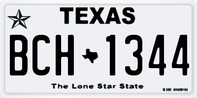 TX license plate BCH1344