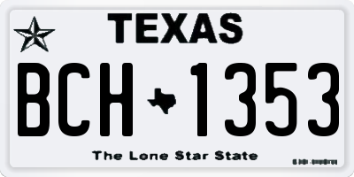 TX license plate BCH1353