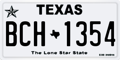 TX license plate BCH1354
